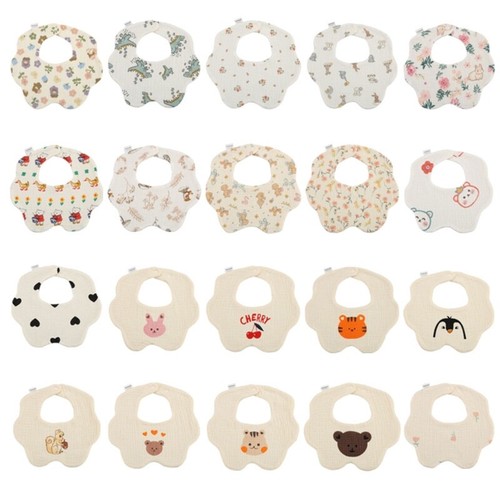 Baby Feeding Teething Bibs Snaps Bibs Burp Cloths for Babies Birthday
