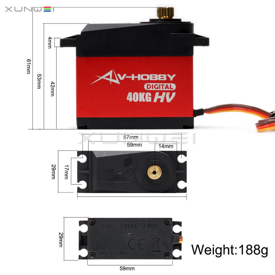 SPMS905 Waterproof Metal Gear Digital Servo 40kg For ARRMA 1/5 KRATON OUTCAST - Image 3 of 4