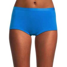 No Boundaries Women's Cotton Shine Boyshort Panties Size X-SMALL Blue Thrill
