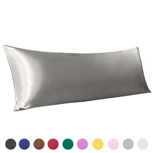 Glazed Satin Body Pillowcase Silky Soft Body Pillow Cover 20 x 54 Inches - Picture 20 of 29