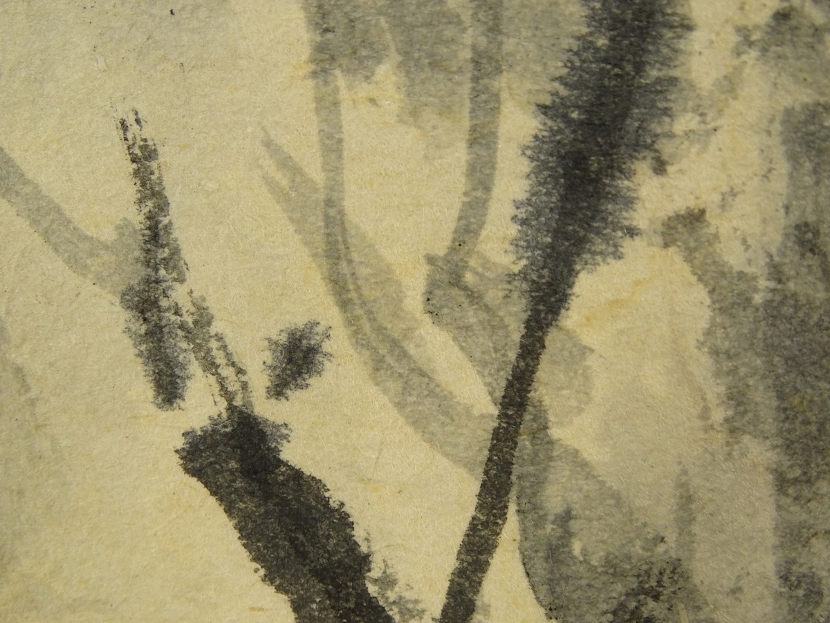 IK565 Landscape Plum tree Hanging Scroll Japanese Art painting