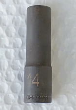 MATCO TOOLS "ADV" CDP14M6V, 1/2" DR. 14MM  IMP SOCKET, 3.2" DEEP/HIGH, 6 PT USED