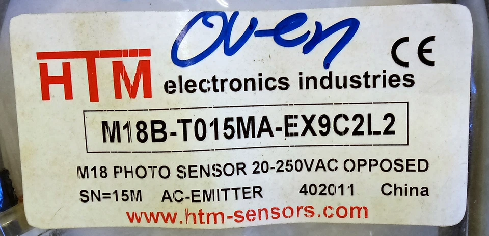 HTM Electronics M18B-T015MA-EX9C2L2 20-250VAC Photoelectric Proximity Sensor - Image 2 of 3