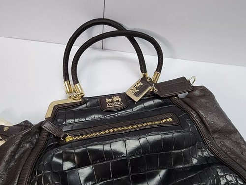 COACH Bag Madison Satchel Dark Chocolate Brown - Picture 12 of 23