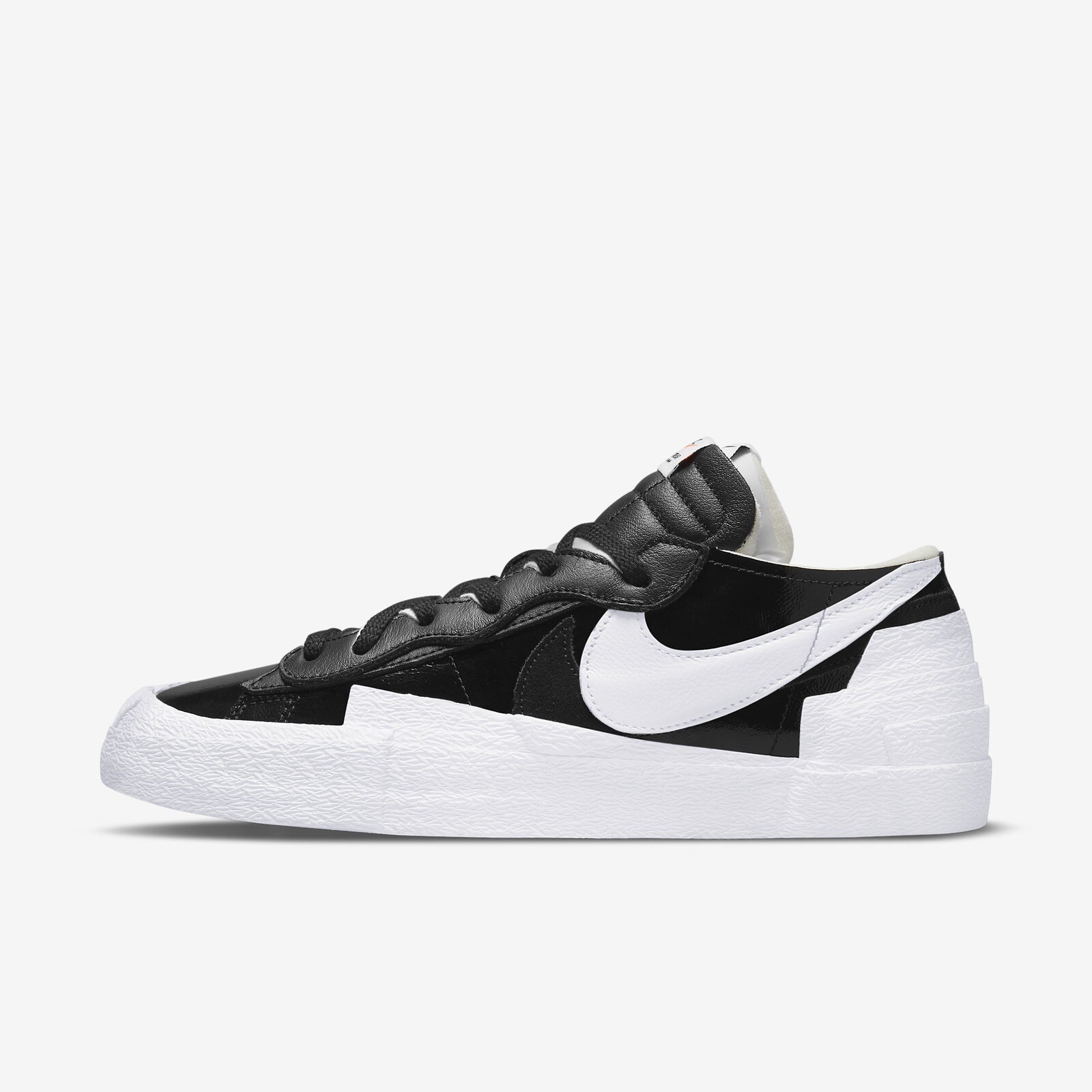 SACAI X NIKE Blazer Nike x Sacai basso nero vernice taglia 14M 15 5W [DM6443 001] IN MANO