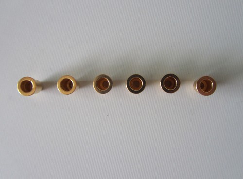 6x Gold Guitar String Through Body Ferrule 1/4" String Ferrules for Telecaster - Picture 2 of 4