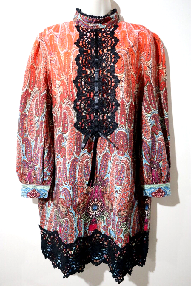 The Pyramid Collection Women's Paisley Lace Trimmed Dress size 2X eBay