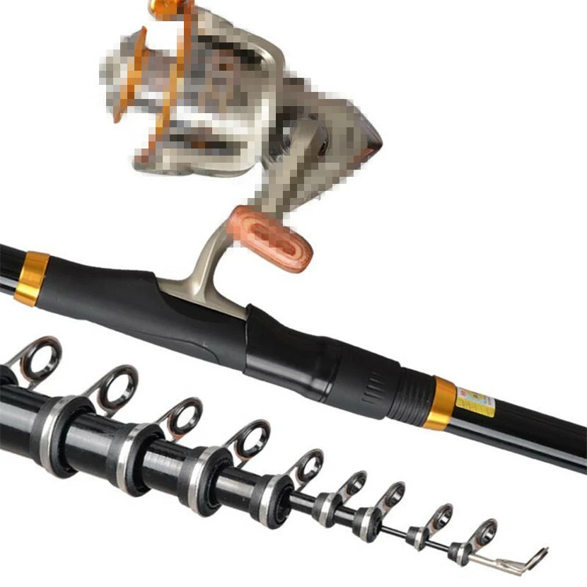 3.6-7.2M Telescopic Adjustable Hand-Sea Rock Fishing Rod Pole Saltwater Tackle