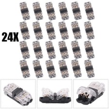 24 Pack Low Voltage Wire Connectors Quick Solderless Wire Splice Connector 2Way