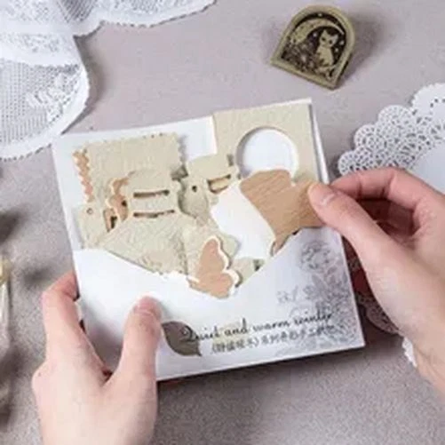 Paquete de papel hecho a mano de material multicapa de 80 piezas diario basura para álbumes de recortes NUEVO Foto 2 de 4