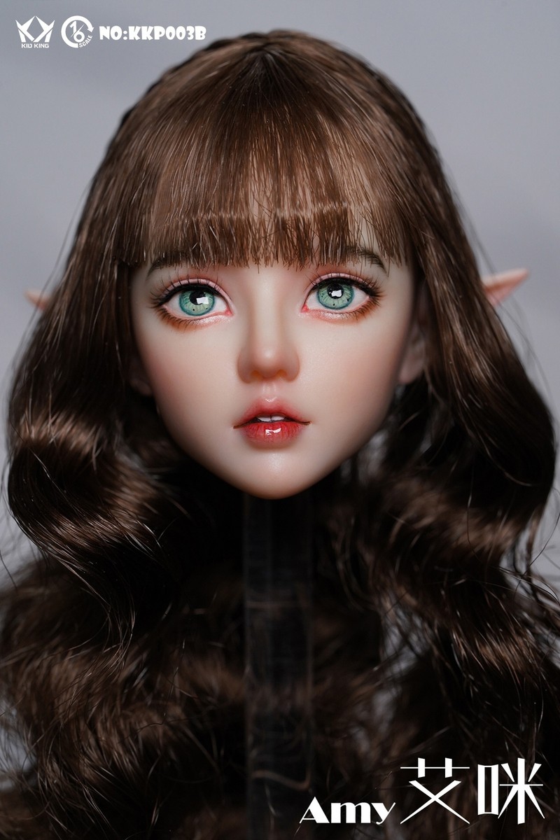 KID KING 1/6 KKP003 Elf Girl Amy Head Carved Big Eyes Fit 12 KID KING 1/6 KKP003 Elf Girl Amy Head Carved Big Eyes Fit 12