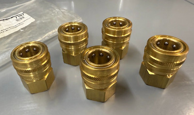 Lot of 5 Foster Quick Connect Couplers 1/2'' FPT Brass Socket - Pressure Washer