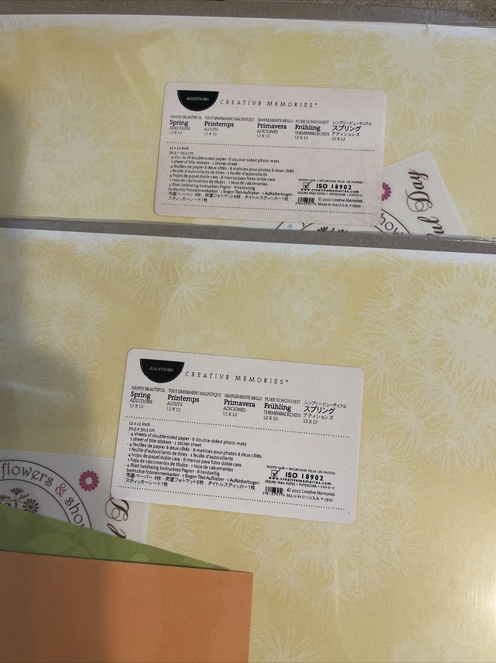 Paquete de recuerdos creativos adiciones 12x12 9 paquetes. Primavera, Verano, Invierno Nuevo Foto 4 de 4