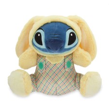 DISNEY STORE STITCH EASTER BUNNY PLUSH PLAID SATIN JUMPSUIT SUPER SOFT HUGGABLE