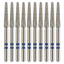 Zirconia Adjustment Diamond Burs Round End Taper FG Z850/018M Medium Grit Blue