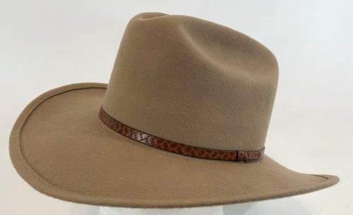 Vintage Broner USA Mens Tan Wool Felt 