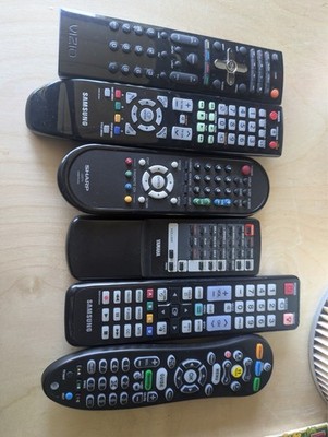 TV/audio/cable remote bundle, Logitech harmony 650o, Samsung, sharp, Yamaha, att
