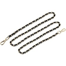uxcell Purse Chain Strap, 55" Leather Iron Flat Chain Strap Handbag Ch