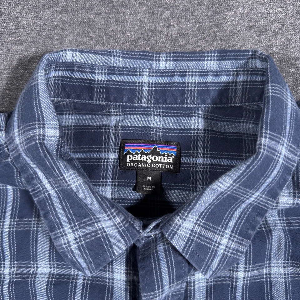 Рубашка Patagonia из органического хлопка фланели на пуговицах мужская размер M с длинным рукавом клетчатая - Изображение 2 из 4
