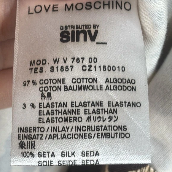 Abito midi donna Love Moschino stampa leopardata seta cotone senza maniche nuovo senza etichette PICCOLO