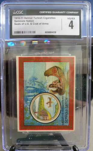 1910-11 Helmar Seals of US & Coat of Arms Seminole Nation #NN CGC 4.0 VG/EX