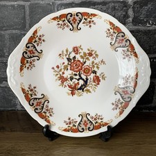 Colclough Royale Eared Cake Plate 24cm Wide Brown Gold Floral Design