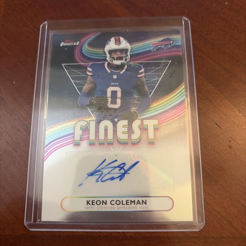 Topps Finest 2024 Keon Coleman Buffalo Bills Rookie Autograph RFA-KC
