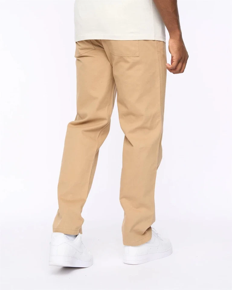 Mens Crosshatch Blansmoore Chino Trousers Relaxed Fit Cheap Pants - Image 3 of 4