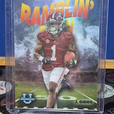 Topps 2022 Bowman University Chrome Ramblin' Man SilverRookie Jahmyr Gibbs #RM-5