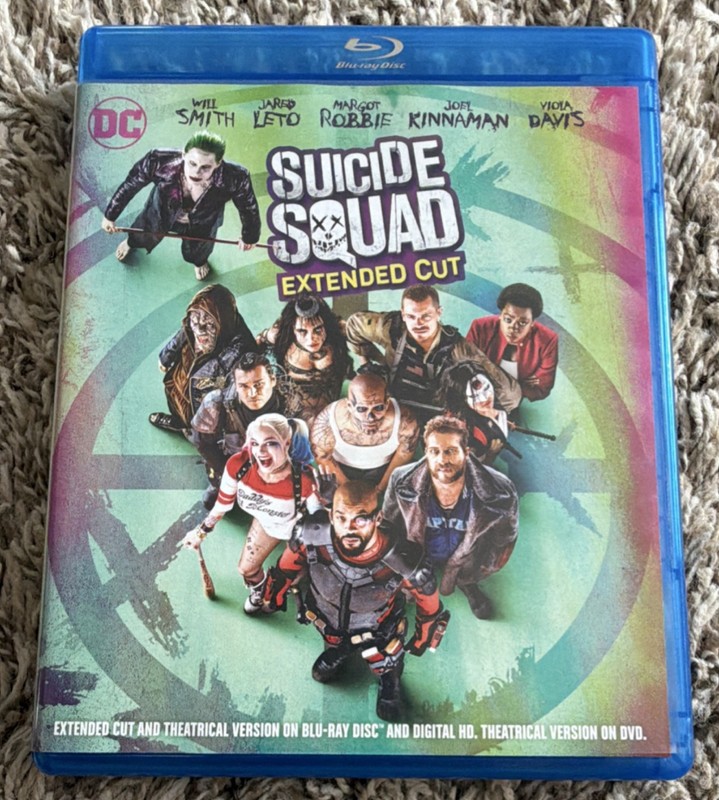 Suicide Squad Extended Cut Blu-ray 3-Disc Set + Theatrical Version PG-13
