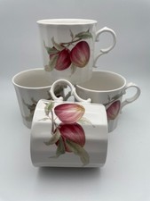 Mikasa Maxima Belle Terre Coffee Mug Apple & Plum Fruit Designs 7oz S/4 Cups C73