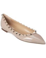 Valentino Rockstud Patent Flat Women's