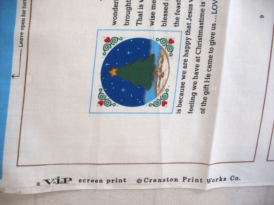 VIP Christmas Storybook FABRIC PANEL Follow the Star NATIVITY SOFT BOOK cut sew - Image 4 of 4