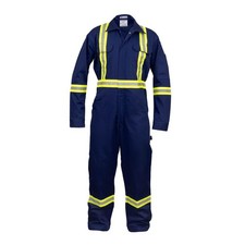 Just In Trend Safety Hi Vis Coverall with Leg Zipper   100 Cotton, 7 oz Small,
