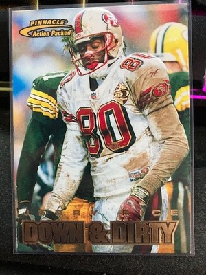 Jerry Rice 1997 Pinnacle Action Packed Down and Dirty 114 HOF 49ers