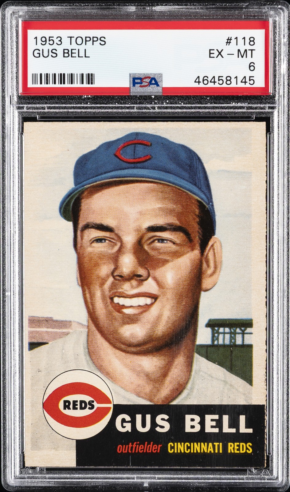 1953 TOPPS #118 GUS BELL PSA 6
