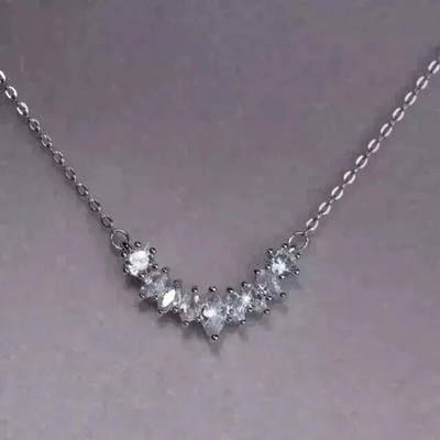 2Ct Marquise Cut Lab Created Diamond Women Beauty Pendant 14K White Gold Plated
