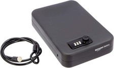 Portable Security Lock Box Safe Large Black Combination Lock Document &Jewelry