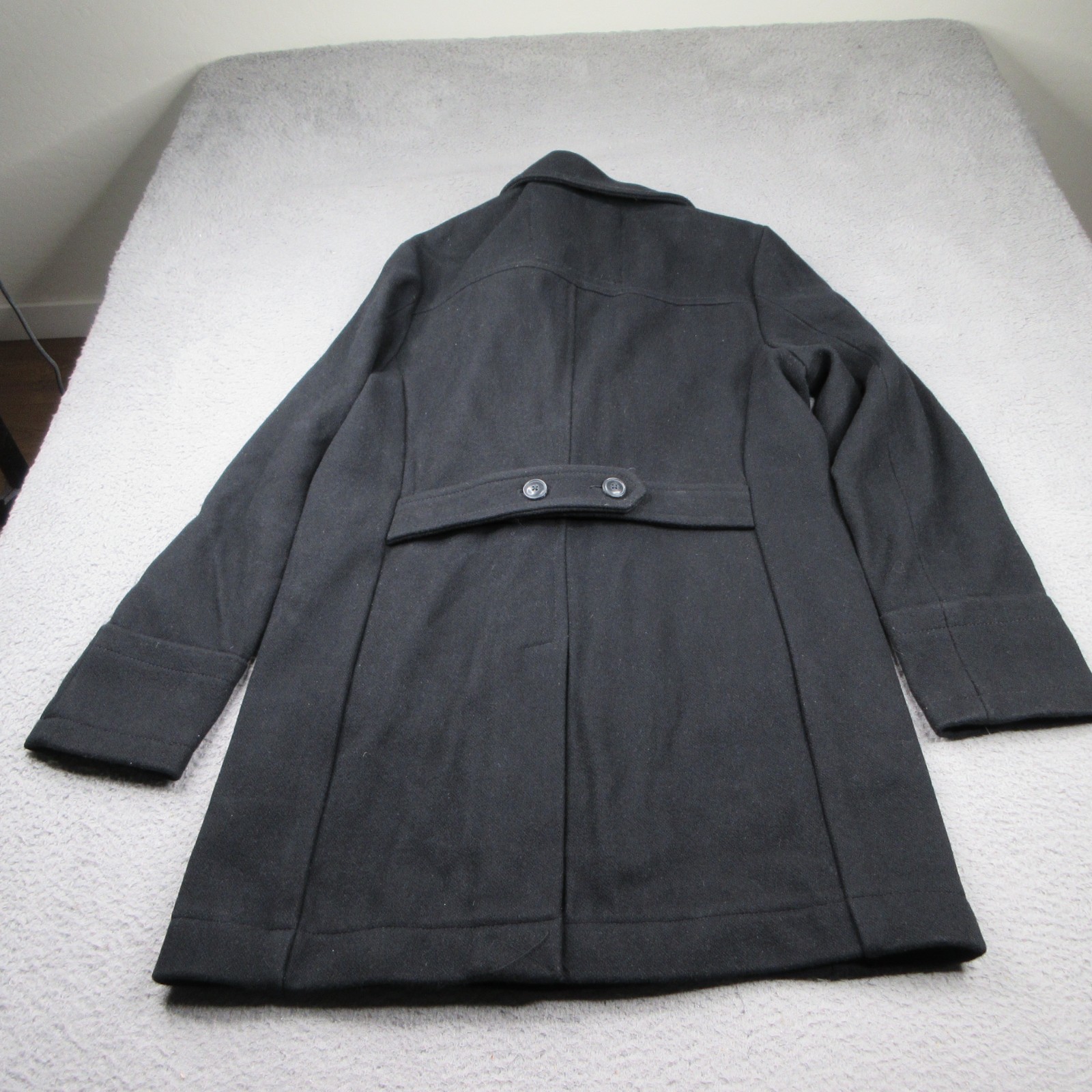 Superdry Peacoat Womens 2XL Black Wool Double Breasted image 4
