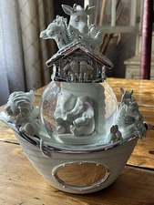 THINGS REMEMBERED UnEngraved Noah’s Ark Musical Snow Globe Works See Video VTG