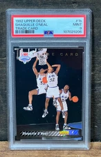 1992 Upper Deck #1b Shaquille O'Neal Trade Card PSA 9