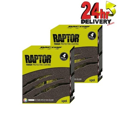 U-Pol Raptor TÖNBAR 8 Flaschen Kit robuste Urethenbeschichtung Liner Schutz