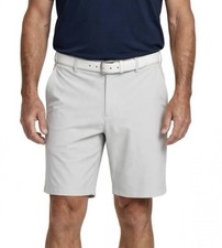 Greg Norman Performance Men's Sz 36 Sterling Gray Flat Front Stretch Golf Shorts