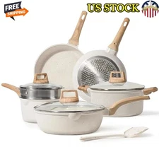 Non Stick Cookware Set 10 Pcs Die-Cast Aluminum Kitchen Pots Pans Induction Use