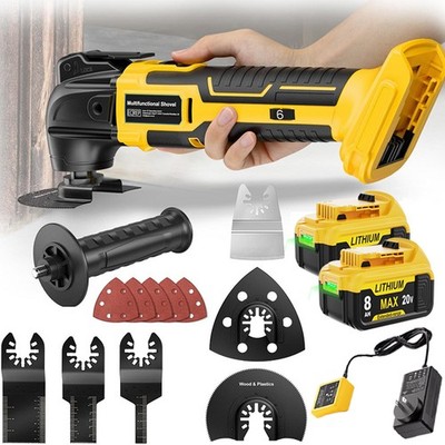 Cordless Oscillating Tool for DEWALT 20V Battery DCB200-2 w/ 6 Speeds / Charger