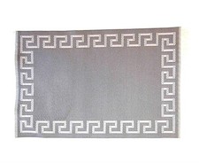 Puppenhaus Rechteckiger Teppich Modern Grau Miniatur Zubehör Klein