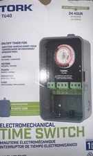Tork TU40 Universal Multi-Voltage Electromechanical 24 Hr Timer Control Used