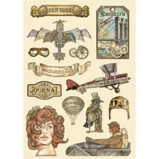 Stamperia Wooden Shapes A5-Sir Vagabond Aviator - 3 Pack