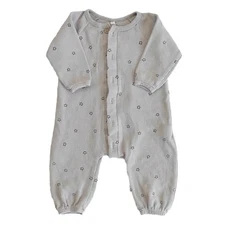 Quincy Mae 3-6M Waffle Long Sleeve One-Piece Jumpsuit Stars Baby Toddler