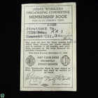 World War II Homefront - Steel Workers Organizing Committee Dues Book w 7 Stamps